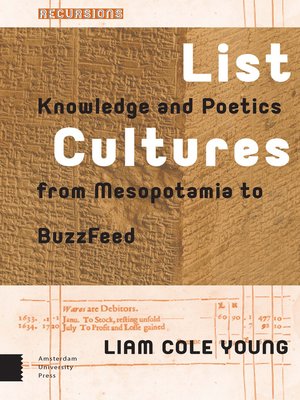 cover image of List Cultures